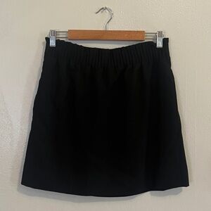 J Crew Factory Black Wool Blend Mini Skirt with Pockets, Size 8